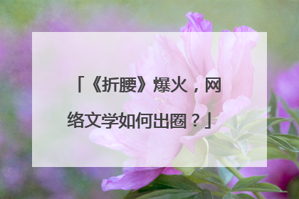 《折腰》爆火，网络文学如何出圈？