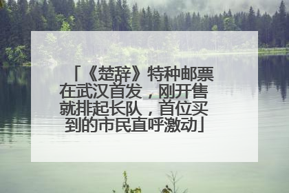 《楚辞》特种邮票在武汉首发，刚开售就排起长队，首位买到的市民直呼激动