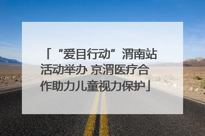“爱目行动”渭南站活动举办 京渭医疗合作助力儿童视力保护