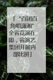 “百团百角唱潇湘”全省竞演在即，省演艺集团开展内部比拼