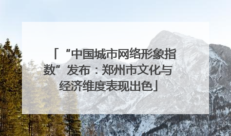 “中国城市网络形象指数”发布：郑州市文化与经济维度表现出色