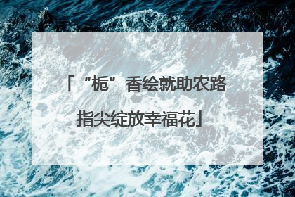 “栀”香绘就助农路 指尖绽放幸福花