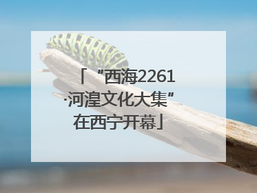 “西海2261·河湟文化大集”在西宁开幕