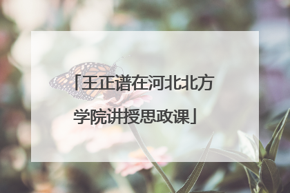 王正谱在河北北方学院讲授思政课