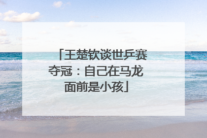 王楚钦谈世乒赛夺冠：自己在马龙面前是小孩