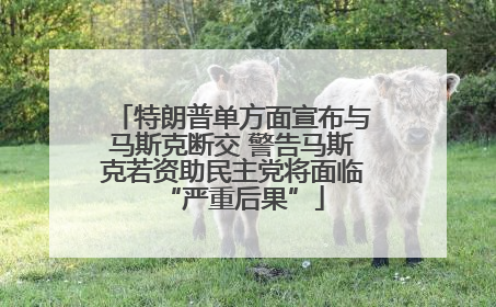 特朗普单方面宣布与马斯克断交 警告马斯克若资助民主党将面临“严重后果”
