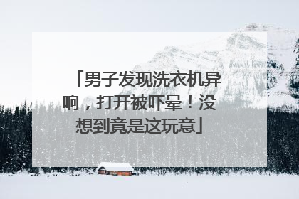 男子发现洗衣机异响，打开被吓晕！没想到竟是这玩意