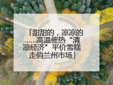 甜甜的，凉凉的……高温催热“清凉经济”平价雪糕走俏兰州市场