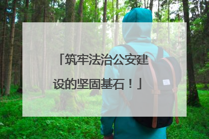 筑牢法治公安建设的坚固基石！