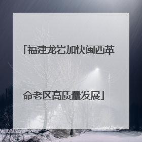福建龙岩加快闽西革命老区高质量发展