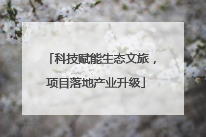 科技赋能生态文旅，项目落地产业升级