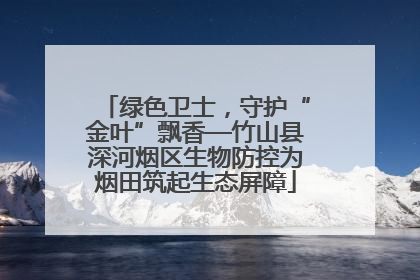 绿色卫士，守护“金叶”飘香—竹山县深河烟区生物防控为烟田筑起生态屏障