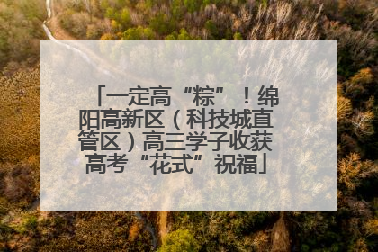 一定高“粽”！绵阳高新区（科技城直管区）高三学子收获高考“花式”祝福