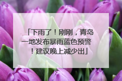 下雨了！刚刚，青岛一地发布暴雨蓝色预警！建议晚上减少出
