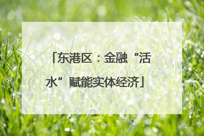 东港区：金融“活水”赋能实体经济