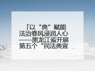 以“典”赋能 法治春风浸润人心——黑龙江省开展第五个“民法典宣传月”活动综述