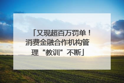 又现超百万罚单！消费金融合作机构管理“教训”不断