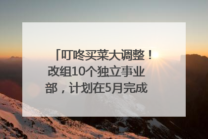 叮咚买菜大调整！改组10个独立事业部，计划在5月完成App端全面改版
