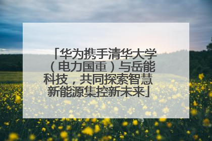 华为携手清华大学（电力国重）与岳能科技，共同探索智慧新能源集控新未来