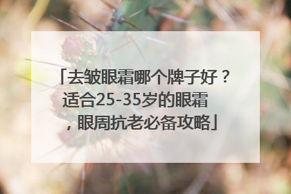 去皱眼霜哪个牌子好？适合25-35岁的眼霜，眼周抗老必备攻略