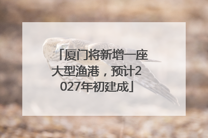厦门将新增一座大型渔港，预计2027年初建成