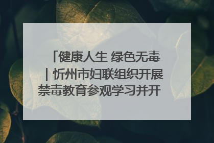 健康人生 绿色无毒｜忻州市妇联组织开展禁毒教育参观学习并开展主题党日活动