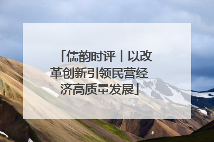 儒韵时评丨以改革创新引领民营经济高质量发展