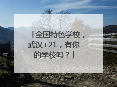 全国特色学校，武汉+21，有你的学校吗？