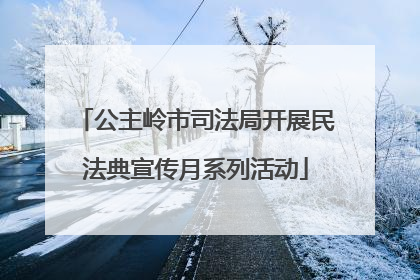 公主岭市司法局开展民法典宣传月系列活动