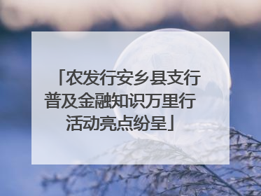 农发行安乡县支行普及金融知识万里行活动亮点纷呈