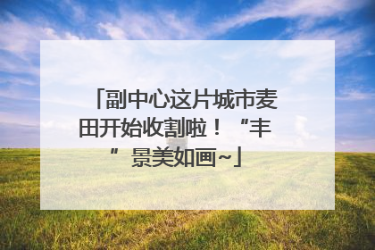 副中心这片城市麦田开始收割啦！“丰”景美如画~