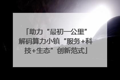 助力“最初一公里” 解码算力小镇“服务+科技+生态”创新范式