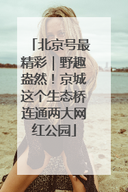 北京号最精彩｜野趣盎然！京城这个生态桥连通两大网红公园