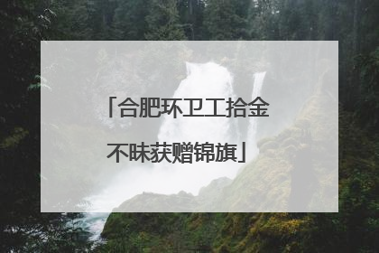 合肥环卫工拾金不昧获赠锦旗