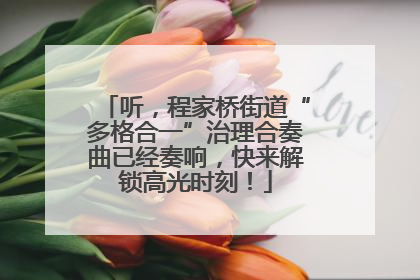 听，程家桥街道“多格合一”治理合奏曲已经奏响，快来解锁高光时刻！