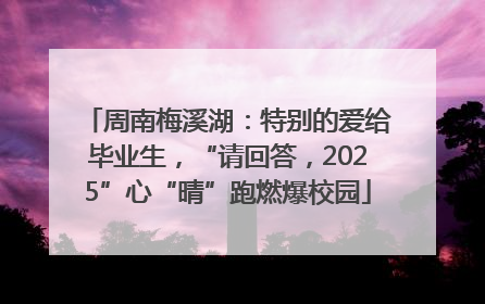 周南梅溪湖：特别的爱给毕业生，“请回答，2025”心“晴”跑燃爆校园