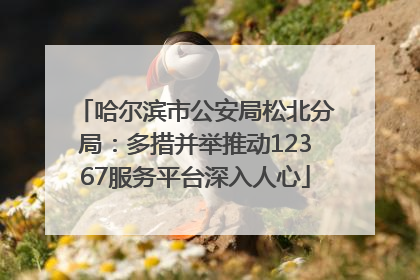 哈尔滨市公安局松北分局：多措并举推动12367服务平台深入人心