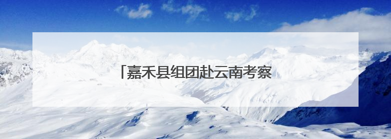 嘉禾县组团赴云南考察 共探产业发展新路径