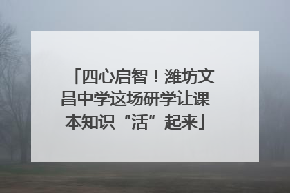 四心启智！潍坊文昌中学这场研学让课本知识“活”起来