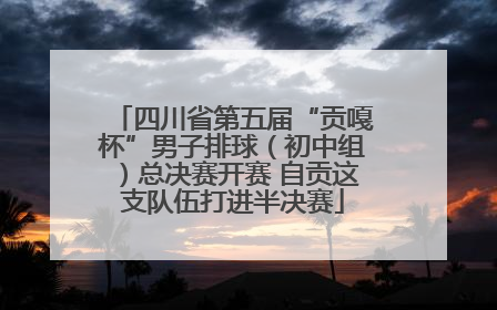 四川省第五届“贡嘎杯”男子排球（初中组）总决赛开赛 自贡这支队伍打进半决赛