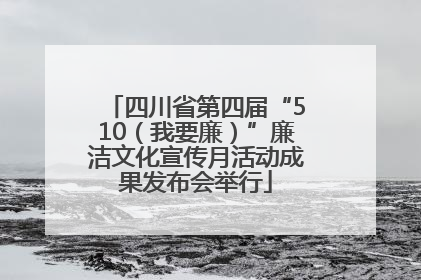 四川省第四届“510（我要廉）”廉洁文化宣传月活动成果发布会举行