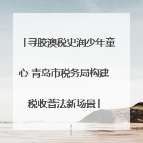 寻胶澳税史润少年童心 青岛市税务局构建税收普法新场景