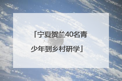 宁夏贺兰40名青少年到乡村研学