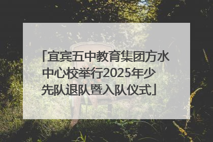 宜宾五中教育集团方水中心校举行2025年少先队退队暨入队仪式
