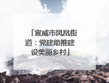 宣威市凤凰街道：党建助推建设美丽乡村