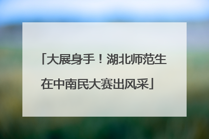 大展身手！湖北师范生在中南民大赛出风采