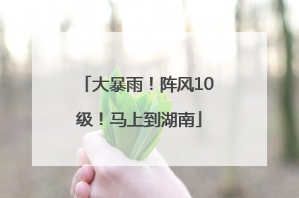 大暴雨！阵风10级！马上到湖南