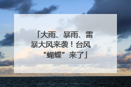 大雨、暴雨、雷暴大风来袭！台风“蝴蝶”来了