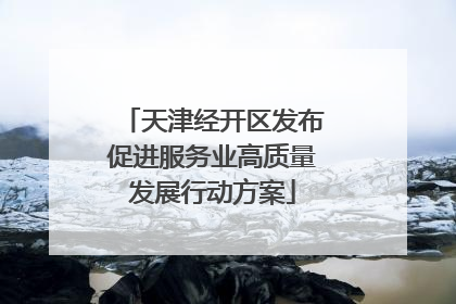天津经开区发布促进服务业高质量发展行动方案