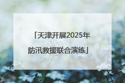 天津开展2025年防汛救援联合演练